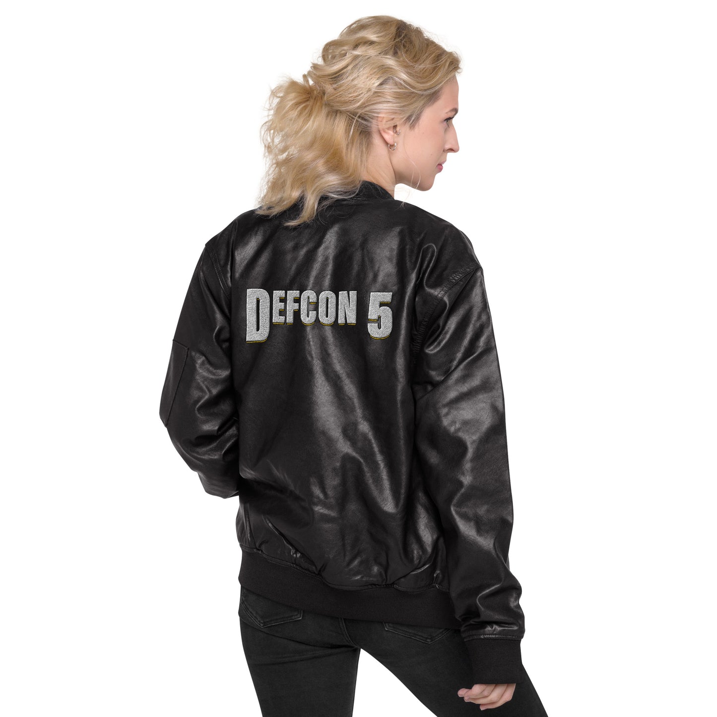 Defcon 5 Faux Leather Bomber