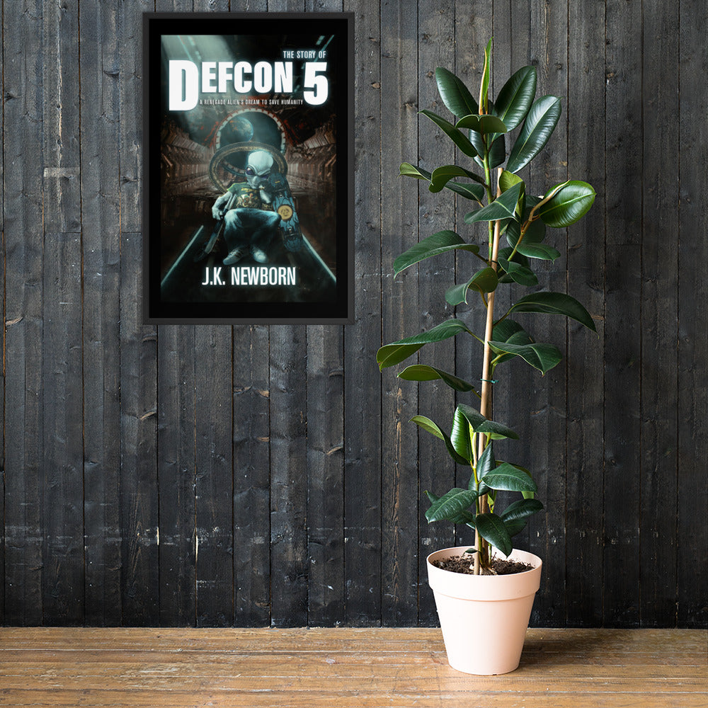 Defcon 5 framed, high quality book cover poster